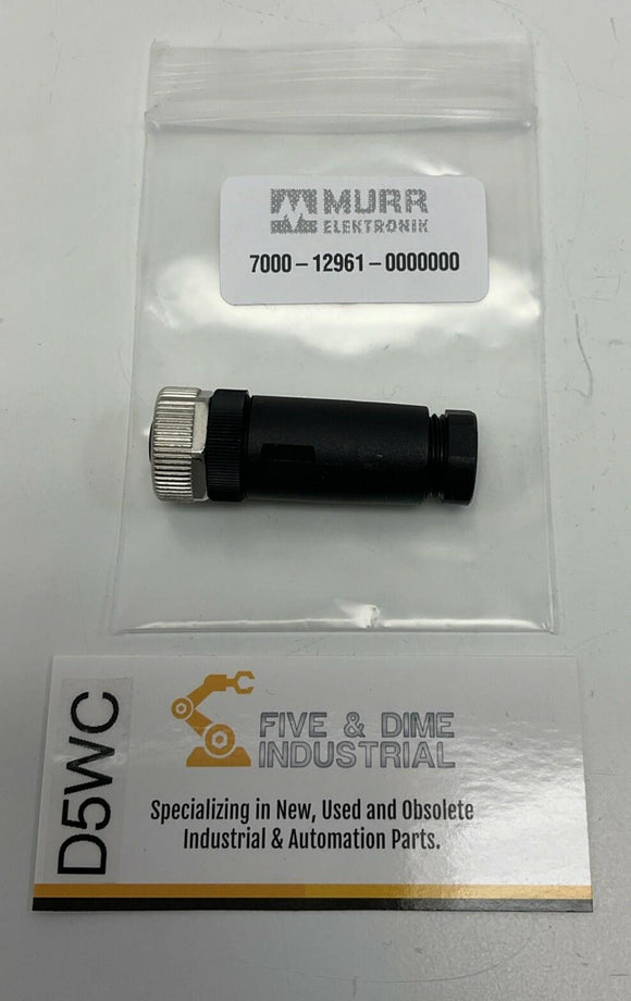 Murr 7000-12961-0000000 M12 Female Field Connector, 5-Pole Screw Terminals