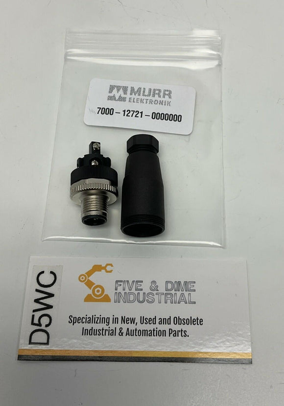 Murr 7000-12721-0000000 M12, Male Field Connector 5-Pole, Screw Terminals