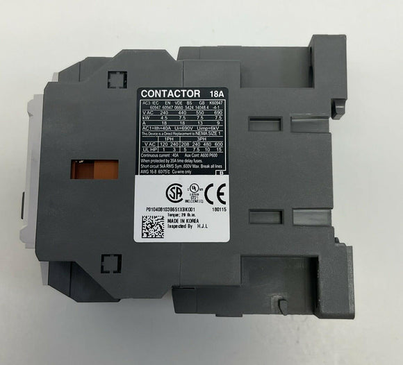 Carlo Gavazzi CC18S Magnetic Contactor 120VAC Coil, 18A