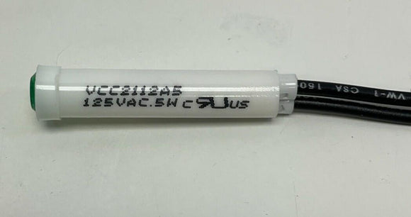 VCC 2112A5 Neon Green Panel Mount Indicator Lamp 125VAC. (5-Pack)