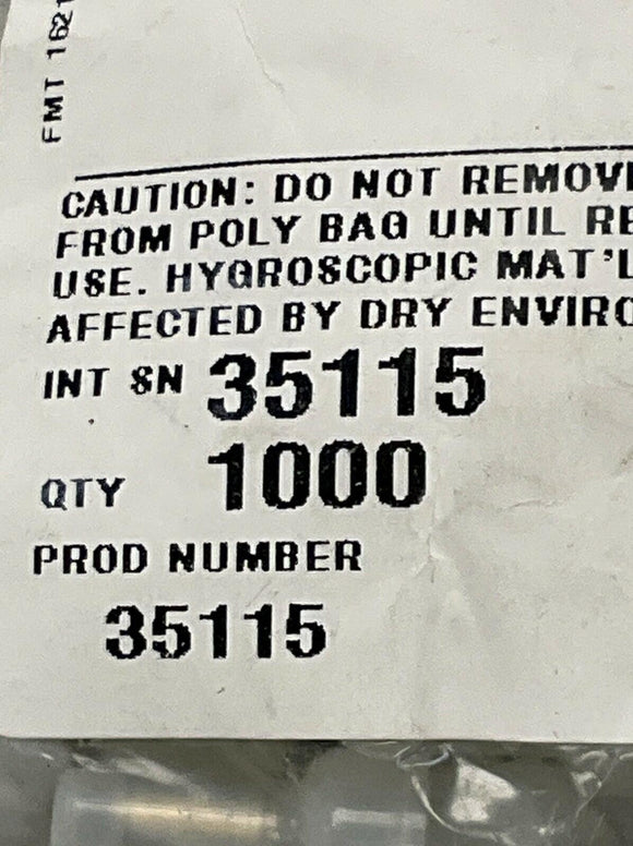 TE Connectivity Amp 35115 Single End Crimp Connector 14-22 AWG. pack of 1000