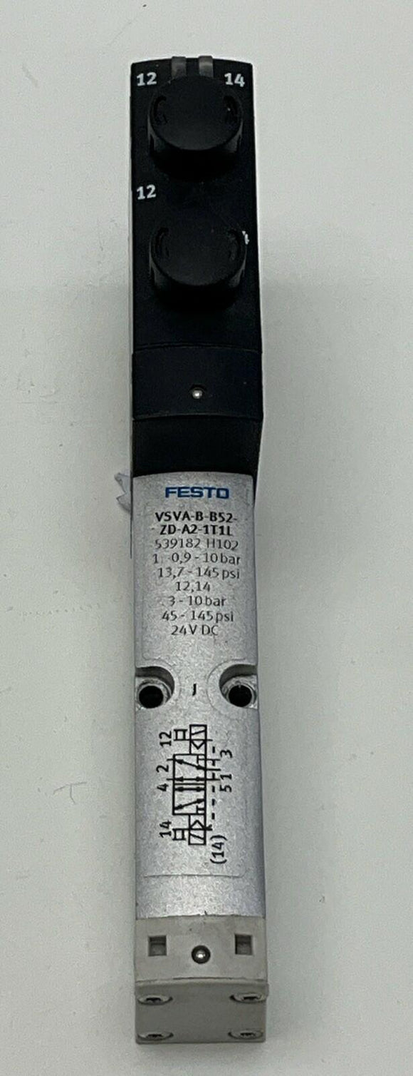 Festo VSVA-B-B52-ZD-A2-1T1L / 539182 24VDC Solenoid Pneumatic Valve