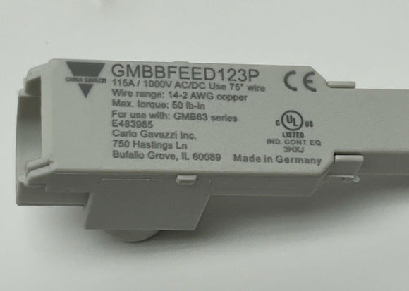 Carlo Gavazzi GMBBFEED123P Feeder Terminal for 1,2 & 3-Pole GMB Series. 3 Pack