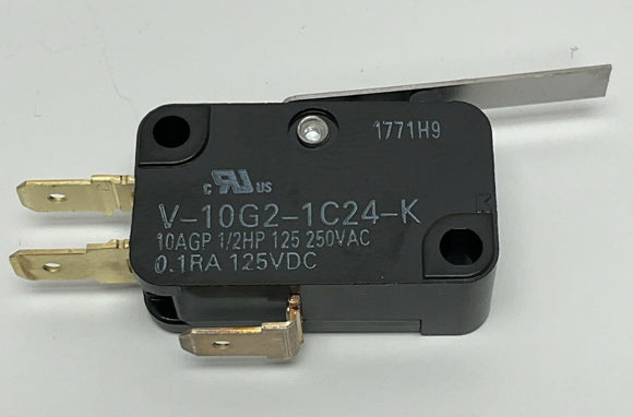 Omron V-10G2-1C24-K Snap Action Switch SPDT, 10-Amp @ 250VAC, 100mA @ 125VDC