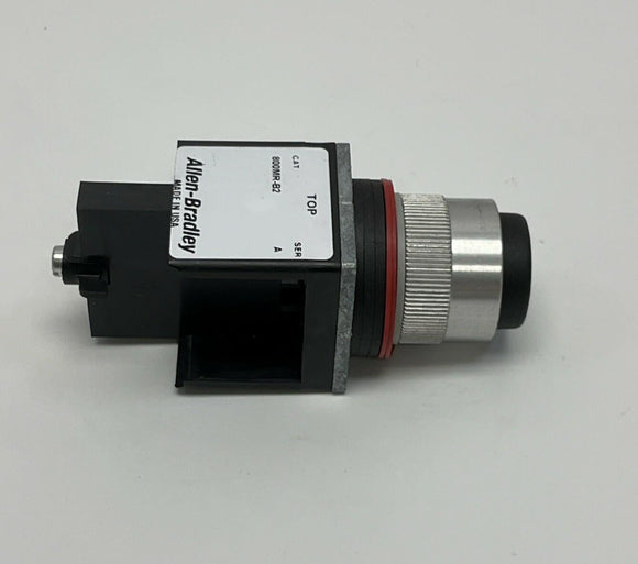 Allen Bradley 800MR-B2 Small Round Black Push Button, Extended Head