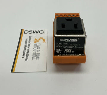 Emphatec 330014 DIN Mount Outlet 120VAC, 5-Amp RS-Simplex