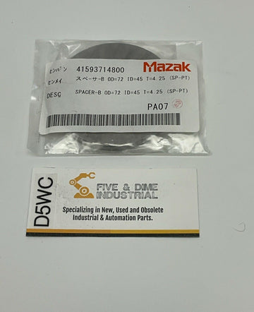 Mazak 41593714800 Spacer-B OD 72mm ID 45mm (SP-PT)