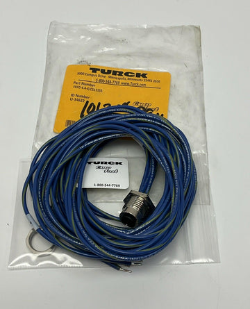 Turck FKFD-4.4-4/CS11155 Eurofast Receptacle, 4-Pin, Female, M12, 4-Meters - 0