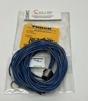 Turck FKFD-4.4-4/CS11155 Eurofast Receptacle, 4-Pin, Female, M12, 4-Meters