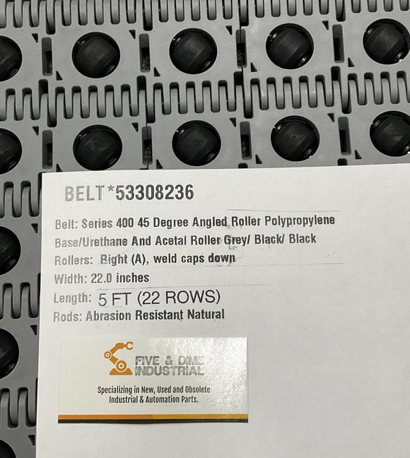 Intralox 53308236 / 400-45-22-5FT 400 Ser. w/ 45 Degree Rollers 22" X 5'