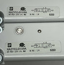 Parker HA2VXLG0G9A 2X's Double Solenoid 4-way 2-Pos. Valves w/ Base & Regulator-3