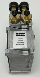 Parker HA2VXLG0G9A 2X's Double Solenoid 4-way 2-Pos. Valves w/ Base & Regulator-4