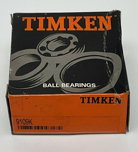 Timken 9109K Radial Deep Groove Ball Bearing, Straight Bore 45x75x16mm