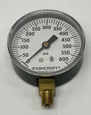 Ashcroft 25W1005-600 2-1/2" 600 PSI Gauge, 1/8" NPT Brass Lower-2