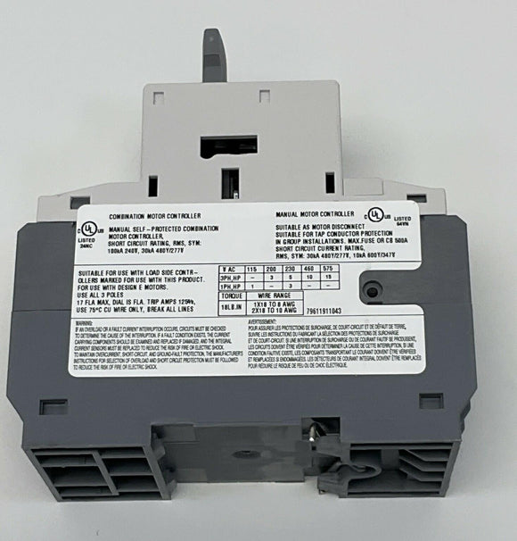 Carlo Gavazzi GMS-32H-17A Manual Motor Starter 11-17 Amps