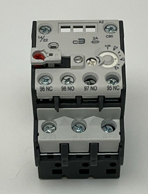 C3Controls 320-B1C80 Ser. B Overload Relay Motor Starter 0.56-0.8 Amp