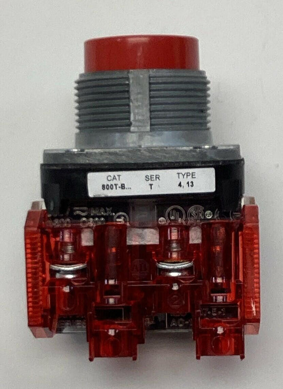 Allen Bradley 800TC-XD2 Contact Block with Red Push Button
