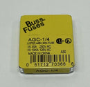 Bussmann AGC-1/4 Buss 1/4-Amp Fuses 125/250V. 5-Pack-2