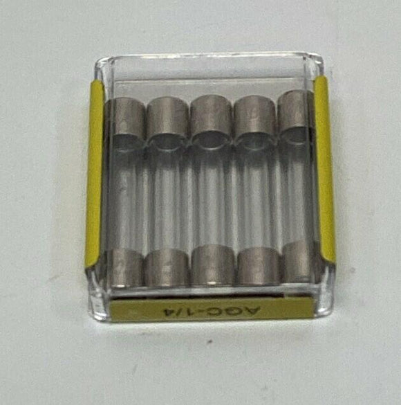 Bussmann AGC-1/4 Buss 1/4-Amp Fuses 125/250V. 5-Pack
