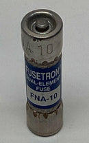 Bussmann Fusetron FNA-10 Lot of 2 Dual Element Fuses 10-Amp, 125V-3
