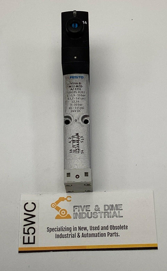 Festo VSVA-B-M52-MZD-A2-1T1L / 539185 24VDC Solenoid Pneumatic Valve