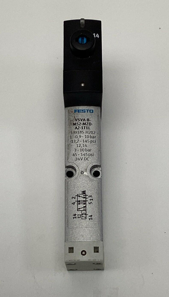 Festo VSVA-B-M52-MZD-A2-1T1L / 539185 24VDC Solenoid Pneumatic Valve