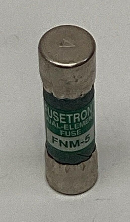 Bussmann Fusetron FNM-5 Dual Element Fuses 5-Amp, 250VAC.Lot of 5