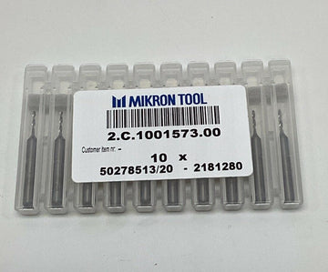 Mikron Tool 2.C.1001573.00 10-Pack 1/32'' (.84mm) Drill Bits - 0