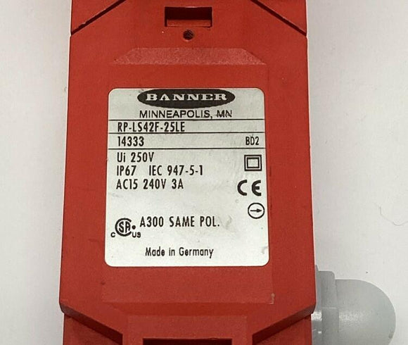 Banner RP-LS42F-25LE Rotary Reset Safety, Pull Cord 250V Model 14333