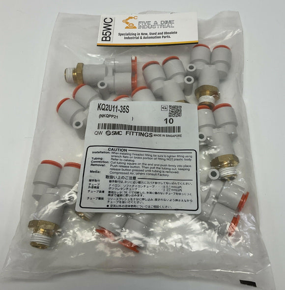 SMC VT-307-5GS1-01-F Branch Y 3/8 Tube X 1/4 NPT  Package of 10