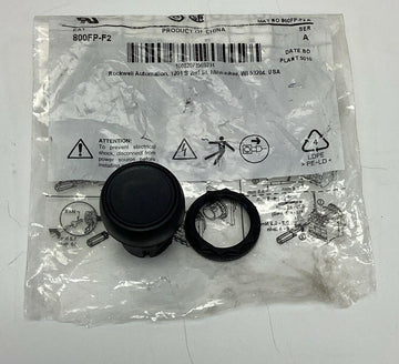 Allen Bradley 800FP-F2 Black Flush Push Button - 0