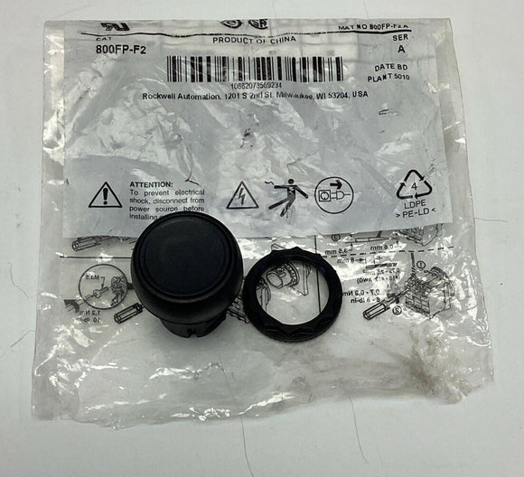Allen Bradley 800FP-F2 Black Flush Push Button