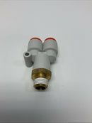 SMC VT-307-5GS1-01-F Branch Y 3/8 Tube X 1/4 NPT  Package of 10-2