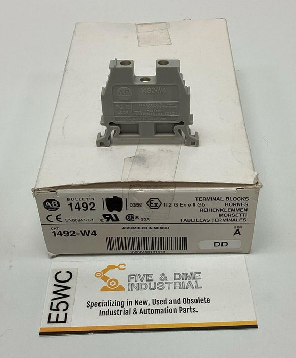 Allen Bradley 1492-W4 Gray Terminal Blocks DIN Mount. (41 Pieces)