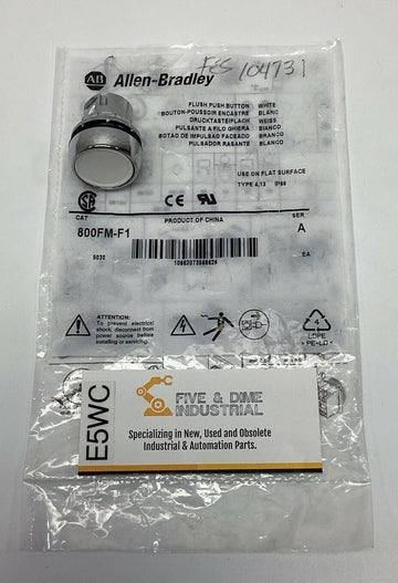 Allen Bradley 800FM-F1 White Push Button Type 4, 13