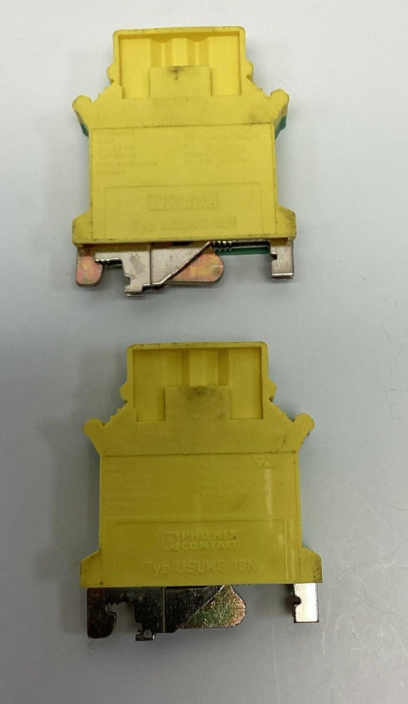 Phoenix Contact 0443023  Ground Terminal Blocks DIN 4-22 AWG (Lot of 2)