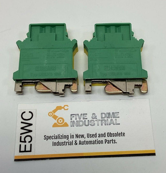 Phoenix Contact 0443023  Ground Terminal Blocks DIN 4-22 AWG (Lot of 2)