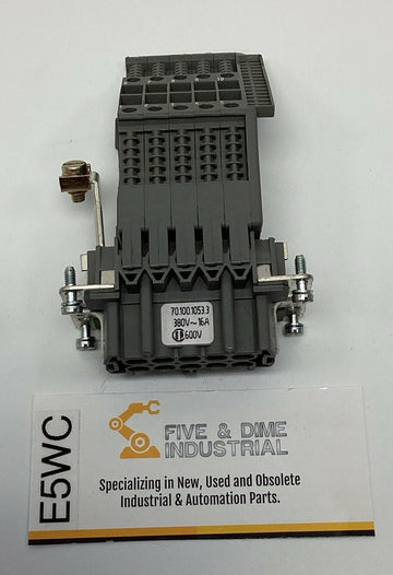 Wieland 70.100.1053.3 10-Pole Adapter Female x Screw Terminals 380VAC, 16A