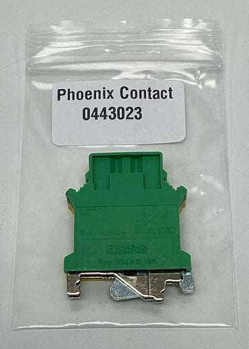 Phoenix Contact 0443023 Ground Terminal Block, DIN Mount, 4-22 AWG - 0