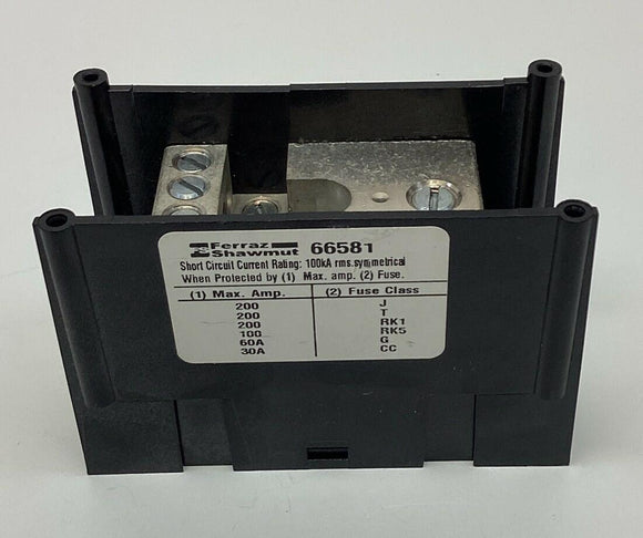 Ferraz Shawmut 66581 Power Distribution Block 1-Pole 66091