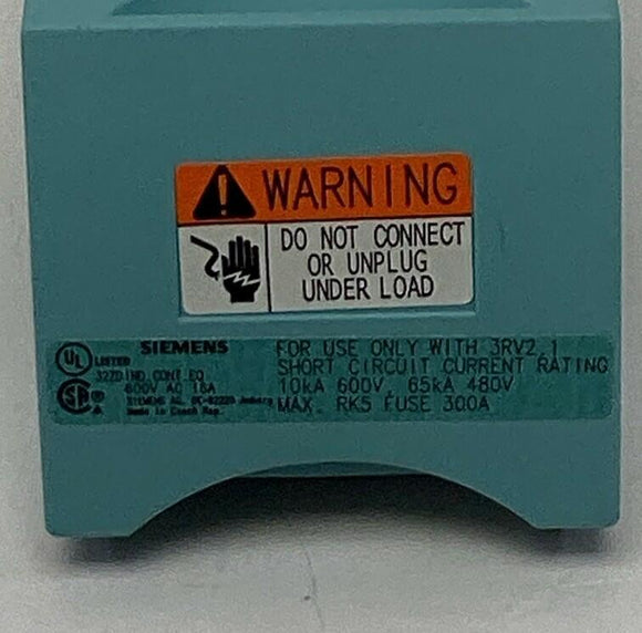 Siemens 3RV29175AA00 Cable Connector Size 500 Circuit Breaker