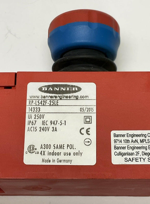 Banner RP-LS42F-25LE Pull Reset Safety Pull Cord 250V Model 14333