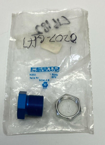 Festo SCM-3/8 Pneumatic Fitting / Bulk Head N202 - 0