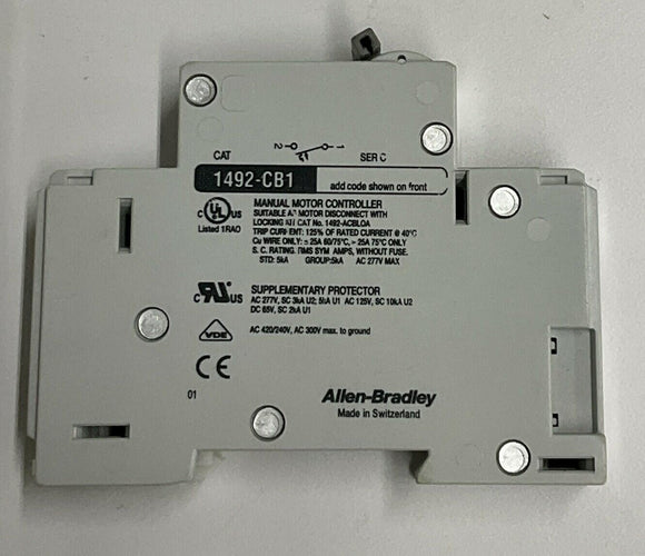 Allen Bradley 1492-CB1-6020 Ser C 2 Amp Circuit Breaker