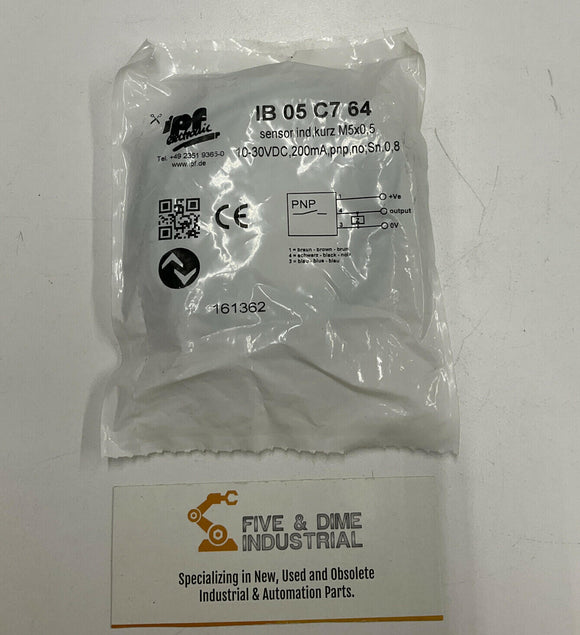 IPF IB05C764 Inductive Sensor PNP 10-30VDC IB-05-C7-C64