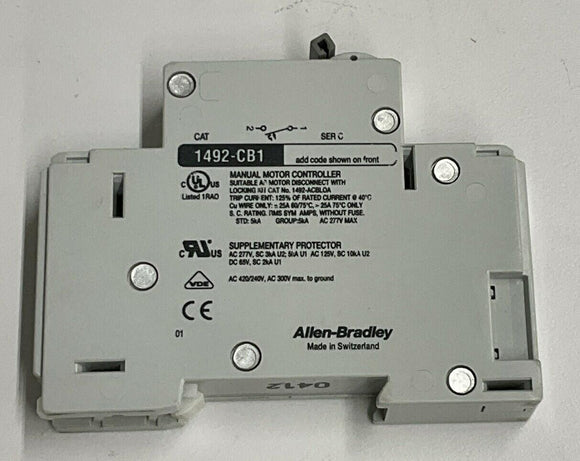 Allen Bradley 1492-CB1-6020 Ser C 2 Amp Circuit Breaker