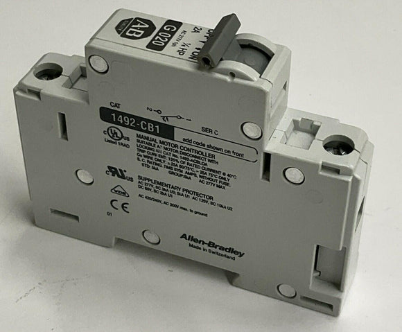 Allen Bradley 1492-CB1-6020 Ser C 2 Amp Circuit Breaker