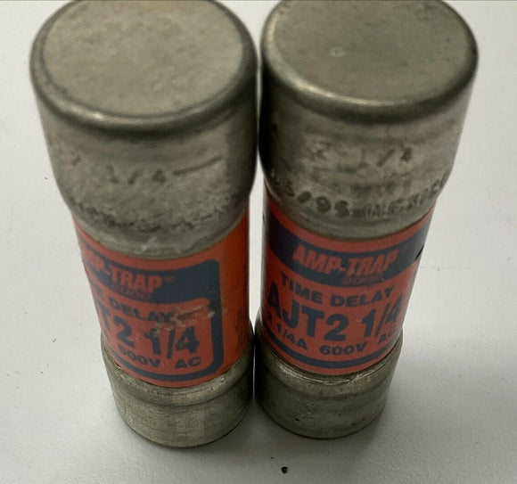 Mersen Amp-Trap AJT2-1/4  Time Delay Fuses 2.25 Amp Lot of 2