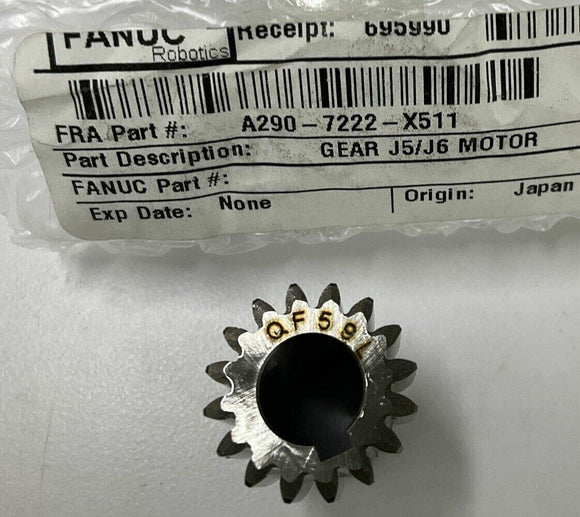 Fanuc A290-72222-X511 J5 J6 Motor Gear