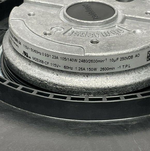 Ebmpapst R2E220-RB86-34 Centrifugal Fan with a Backward Curved Impeller